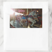 Sticker Rectangulaire Foire carnavalesque Carrousel Cheval Merry-Go-Roun (Sac)