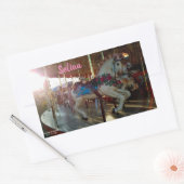 Sticker Rectangulaire Foire carnavalesque Carrousel Cheval Merry-Go-Roun (Enveloppe)