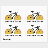 Sticker Rectangulaire Fonctionne Sur Tacos (Feuille)