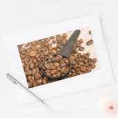 Sticker Rectangulaire Fond de grains de café (Enveloppe)