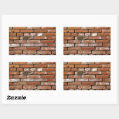 Sticker Rectangulaire Fond de mur en briques (Feuille)