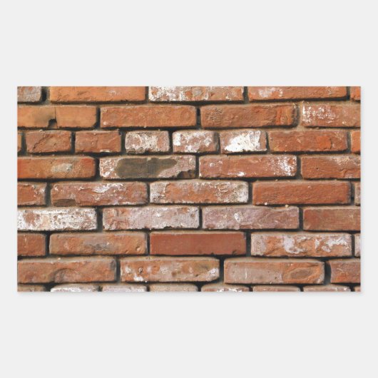Sticker Rectangulaire Fond de mur en briques (Devant)