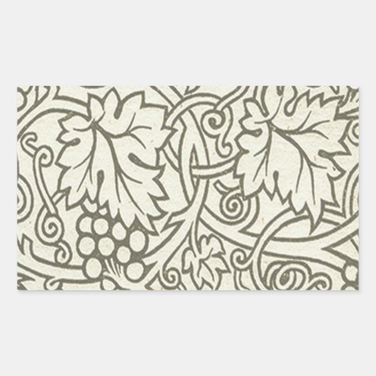 Sticker Rectangulaire Fond d'écran William Morris Grapevine Sage (Devant)