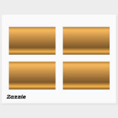 Sticker Rectangulaire Fond doré (Feuille)