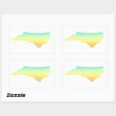 Sticker Rectangulaire fondre froid de la carolina du nord (Feuille)