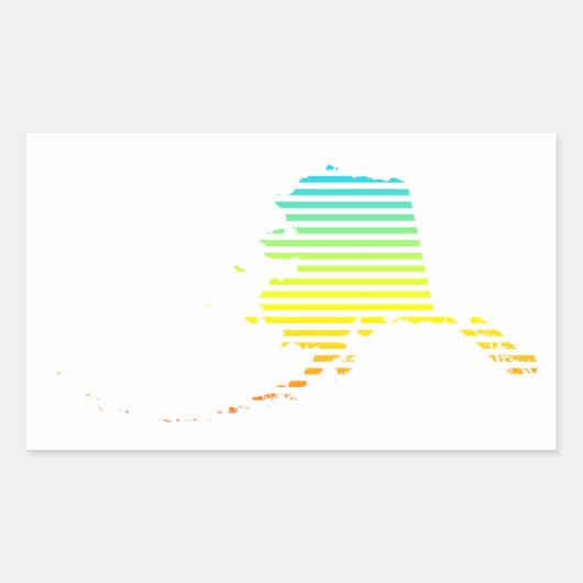 Sticker Rectangulaire fondu de refroidissement de l'alaska (Devant)