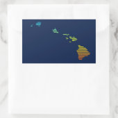 Sticker Rectangulaire fondu de refroidissement hawaii (Sac)