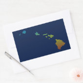 Sticker Rectangulaire fondu de refroidissement hawaii (Enveloppe)