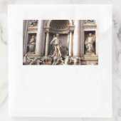 Sticker Rectangulaire Fontaine de Trevi Rome Italie Voyage (Sac)