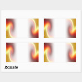 Sticker Rectangulaire Fonte rouge glorieuse (Feuille)