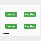Sticker Rectangulaire Foodiste. (Feuille)