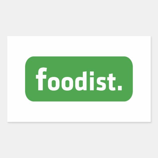 Sticker Rectangulaire Foodiste. (Devant)