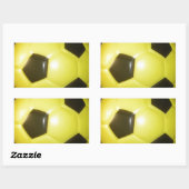 Sticker Rectangulaire Football jaune et noir. (Feuille)