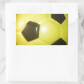 Sticker Rectangulaire Football jaune et noir. (Sac)