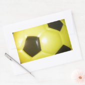 Sticker Rectangulaire Football jaune et noir. (Enveloppe)