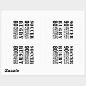 Sticker Rectangulaire Football Vs Rubgy (Feuille)