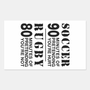 Sticker Rectangulaire Football Vs Rubgy
