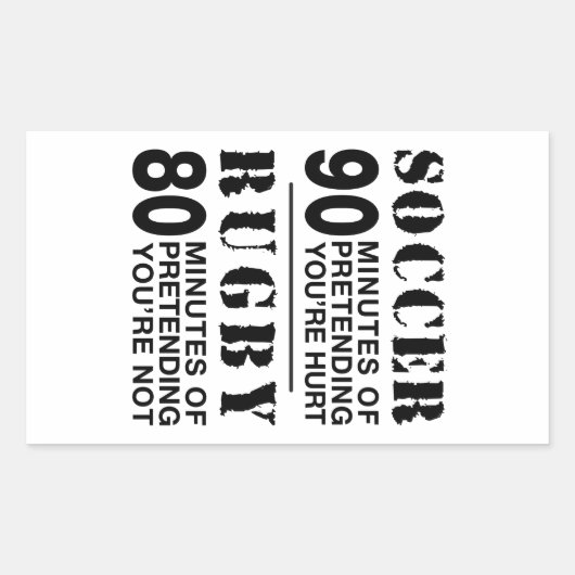 Sticker Rectangulaire Football Vs Rubgy (Devant)