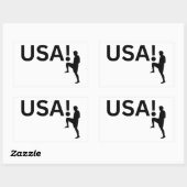 Sticker Rectangulaire footballeur américain (Feuille)