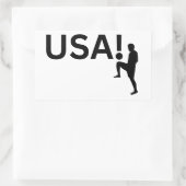 Sticker Rectangulaire footballeur américain (Sac)