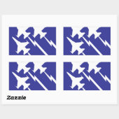 Sticker Rectangulaire Force aérienne (Feuille)