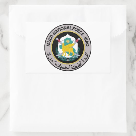 Sticker Rectangulaire Force multinationale - Irak (Sac)