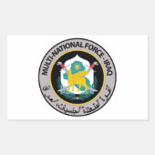 Sticker Rectangulaire Force multinationale - Irak (Devant)