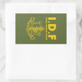 Sticker Rectangulaire Forces de défense israéliennes - FRA (Sac)