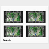 Sticker Rectangulaire Forêt anglaise (Feuille)
