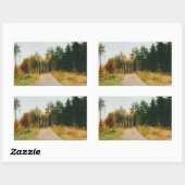 Sticker Rectangulaire Forêt automnale suédoise (Feuille)