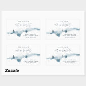 Sticker Rectangulaire Forêt d'aquarelle minimale personnalisée (Feuille)