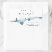 Sticker Rectangulaire Forêt d'aquarelle minimale personnalisée (Sac)