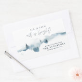 Sticker Rectangulaire Forêt d'aquarelle minimale personnalisée (Enveloppe)