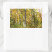 Sticker Rectangulaire Forêt du paysage d'automne Feuille Jaune (Sac)