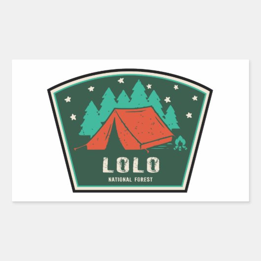 Sticker Rectangulaire Forêt nationale de Lolo Camping Montana (Devant)