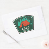 Sticker Rectangulaire Forêt nationale de Lolo Camping Montana (Enveloppe)