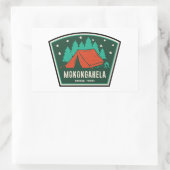 Sticker Rectangulaire Forêt nationale de Monongahela Camping en Virginie (Sac)