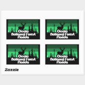 Sticker Rectangulaire Forêt nationale d'Ocala Floride (Feuille)