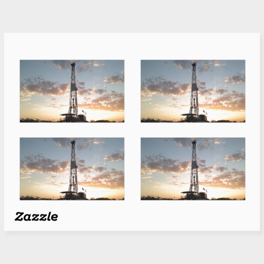 Sticker Rectangulaire Foreuse West Texas (Feuille)