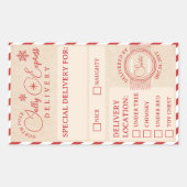 Sticker Rectangulaire Forfait de service de livraison de train d'Express (Devant)