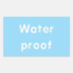 Sticker Rectangulaire Forfait Water Proof Splash Free Bue White 2025