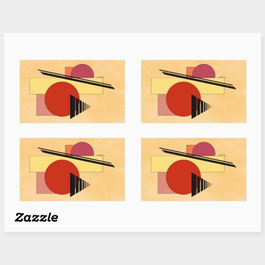 Sticker Rectangulaire Formes Abstraites (Feuille)