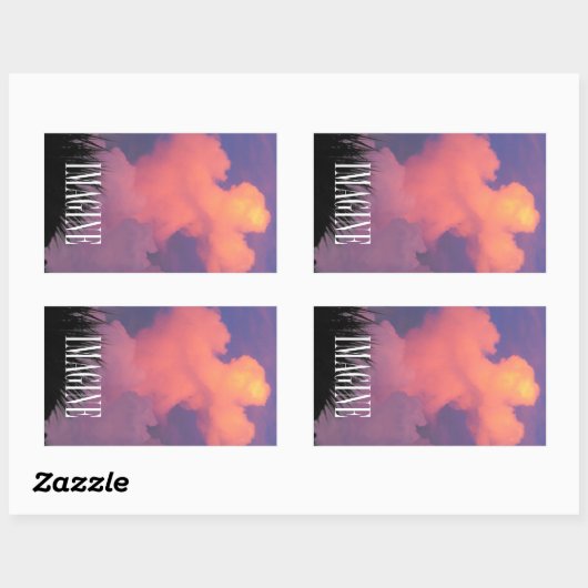 Sticker Rectangulaire Formes Cloud (Feuille)