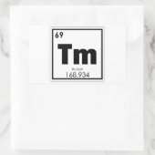 Sticker Rectangulaire Formule chimique du symbole de l'élément chimique  (Sac)