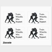 Sticker Rectangulaire Formule gagnante de lutte sportive grecque (Feuille)