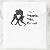 Sticker Rectangulaire Formule gagnante de lutte sportive grecque (Sac)