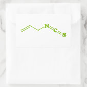 Sticker Rectangulaire Formule moléculaire de l'isothiocyanate de Wasabi (Sac)