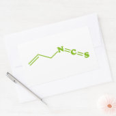 Sticker Rectangulaire Formule moléculaire de l'isothiocyanate de Wasabi (Enveloppe)