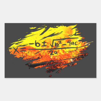 Sticker Rectangulaire Formule quadratique I Math Formule I Symbole amusa