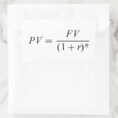 Sticker Rectangulaire Formule "Valeur du temps" (Sac)